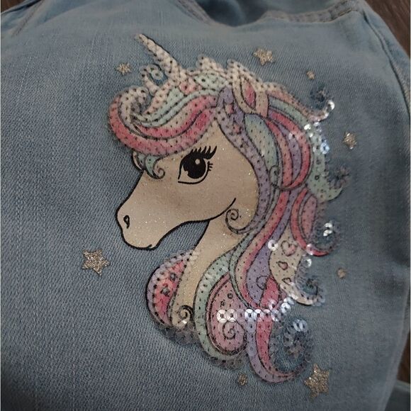The Children's Place Girls Unicorn Graphic Super Skinny Jeans Size 14 - Picture 6 of 8